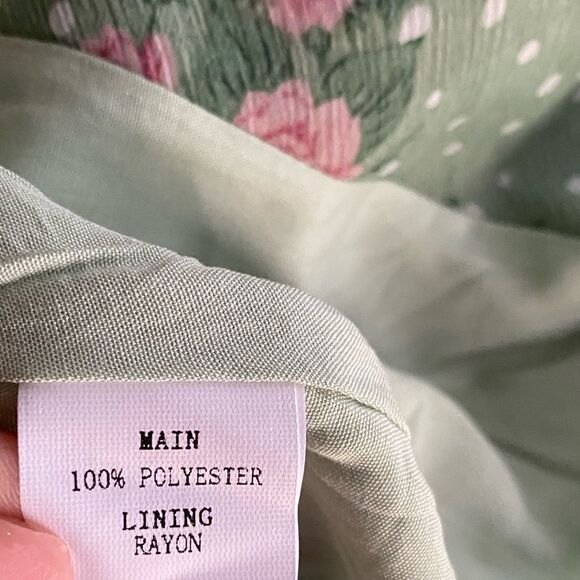 HELLO MOLLY Know My Worth Maxi Dress Floral Ruffle Ruched, Size L Green NWT - Picture 6 of 15